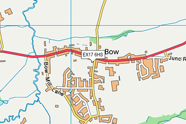 Bow Playing Field map (EX17 6HS) - OS VectorMap District (Ordnance Survey)