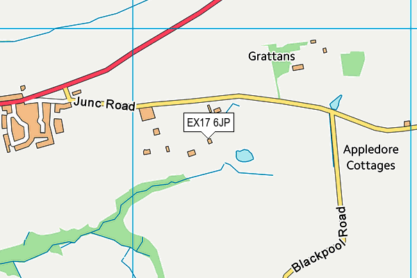 EX17 6JP map - OS VectorMap District (Ordnance Survey)