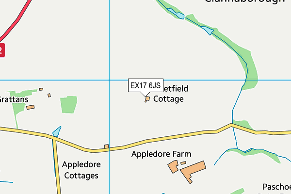 EX17 6JS map - OS VectorMap District (Ordnance Survey)