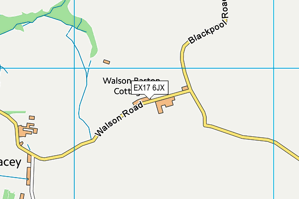 EX17 6JX map - OS VectorMap District (Ordnance Survey)