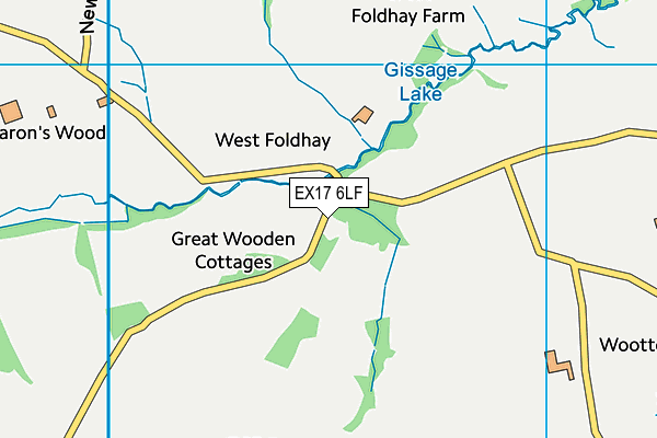 EX17 6LF map - OS VectorMap District (Ordnance Survey)