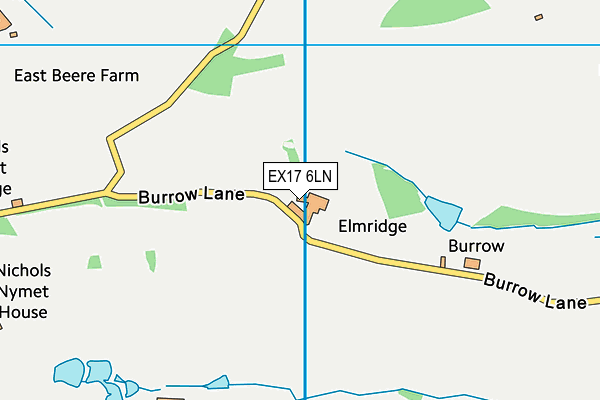 EX17 6LN map - OS VectorMap District (Ordnance Survey)
