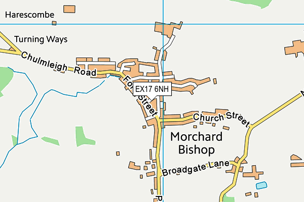 EX17 6NH map - OS VectorMap District (Ordnance Survey)