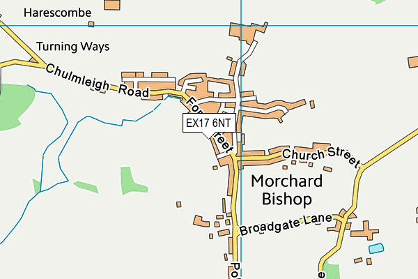 EX17 6NT map - OS VectorMap District (Ordnance Survey)
