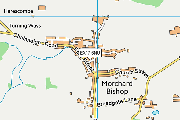 EX17 6NU map - OS VectorMap District (Ordnance Survey)