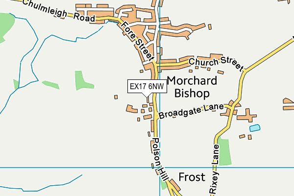 EX17 6NW map - OS VectorMap District (Ordnance Survey)
