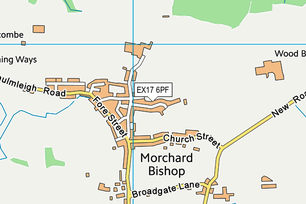 EX17 6PF map - OS VectorMap District (Ordnance Survey)