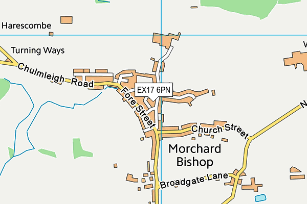 EX17 6PN map - OS VectorMap District (Ordnance Survey)
