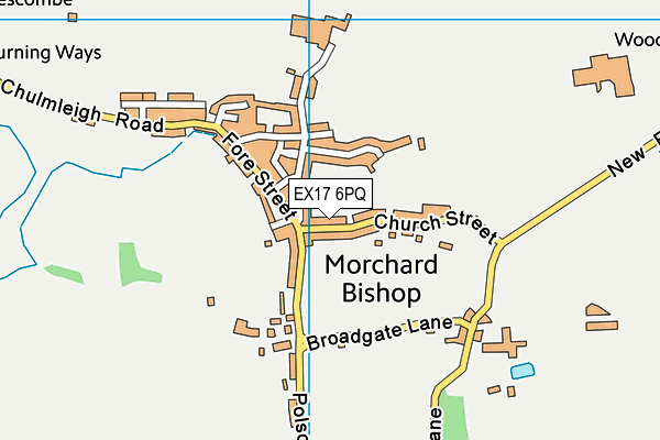EX17 6PQ map - OS VectorMap District (Ordnance Survey)