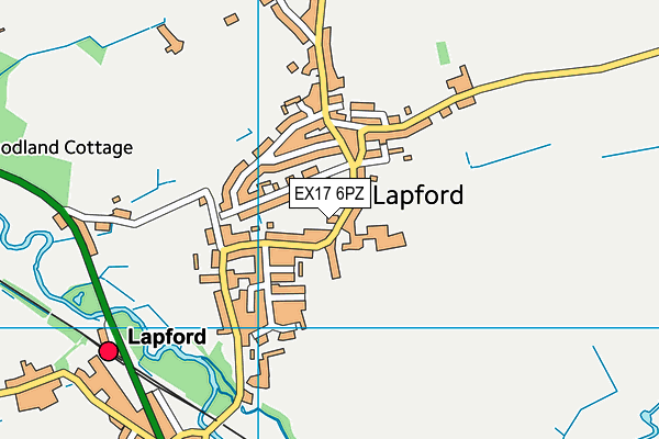 EX17 6PZ map - OS VectorMap District (Ordnance Survey)