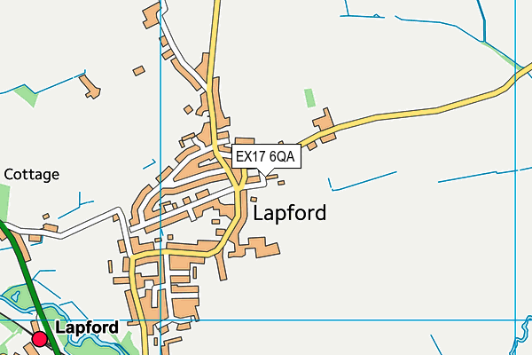 EX17 6QA map - OS VectorMap District (Ordnance Survey)