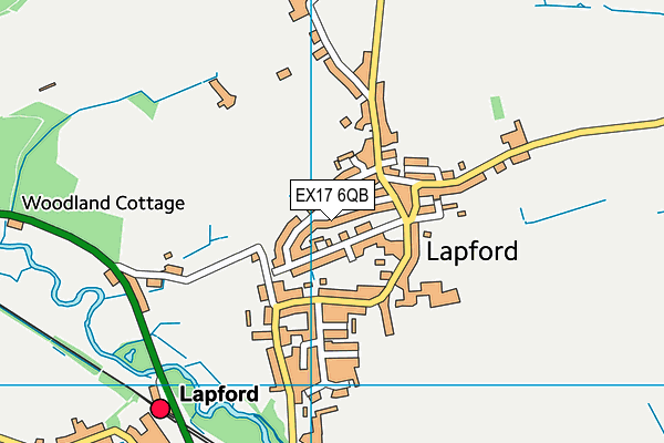 EX17 6QB map - OS VectorMap District (Ordnance Survey)