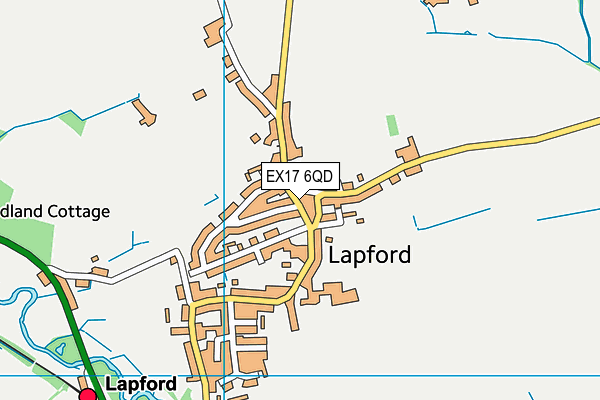 EX17 6QD map - OS VectorMap District (Ordnance Survey)