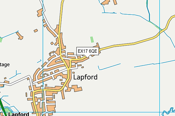 Lapford Community Primary School map (EX17 6QE) - OS VectorMap District (Ordnance Survey)
