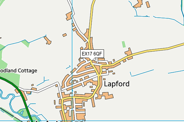 EX17 6QF map - OS VectorMap District (Ordnance Survey)