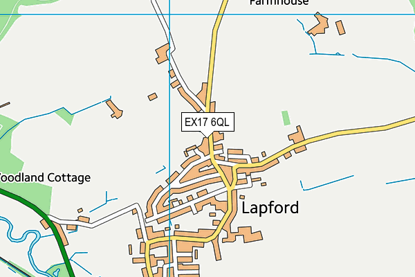 EX17 6QL map - OS VectorMap District (Ordnance Survey)