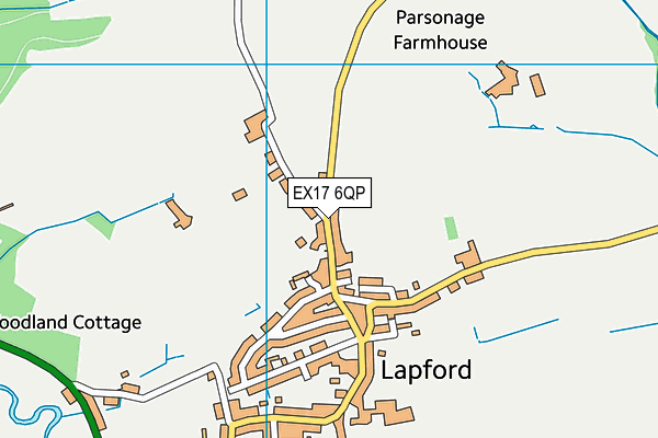 EX17 6QP map - OS VectorMap District (Ordnance Survey)