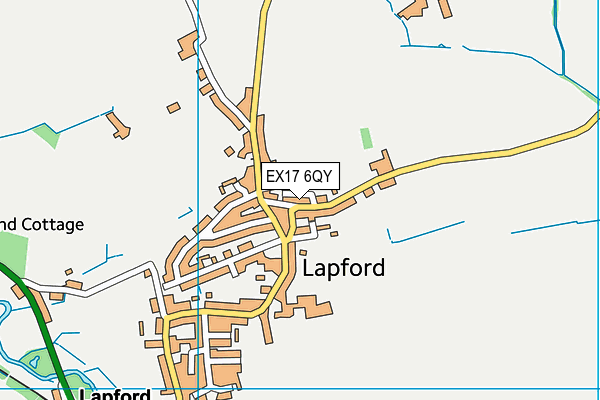 EX17 6QY map - OS VectorMap District (Ordnance Survey)