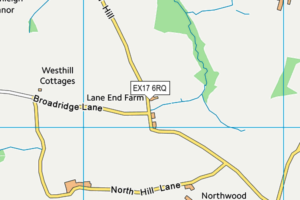 EX17 6RQ map - OS VectorMap District (Ordnance Survey)