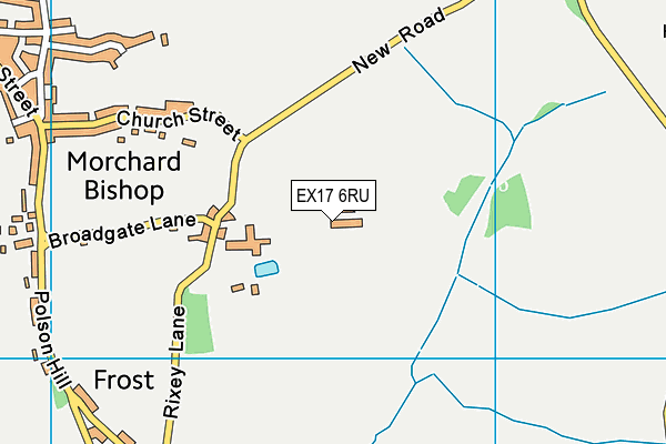 EX17 6RU map - OS VectorMap District (Ordnance Survey)