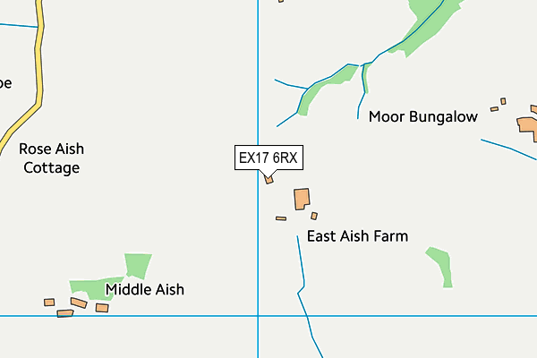 EX17 6RX map - OS VectorMap District (Ordnance Survey)