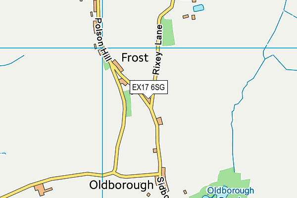 EX17 6SG map - OS VectorMap District (Ordnance Survey)