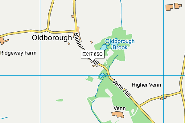 EX17 6SQ map - OS VectorMap District (Ordnance Survey)