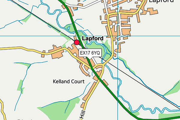 EX17 6YQ map - OS VectorMap District (Ordnance Survey)