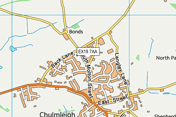 Chulmleigh Community College map (EX18 7AA) - OS VectorMap District (Ordnance Survey)