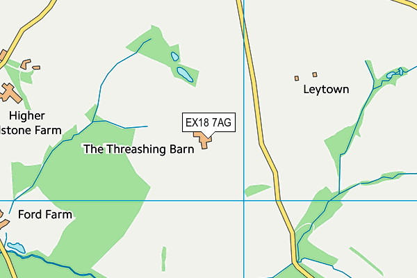 EX18 7AG map - OS VectorMap District (Ordnance Survey)