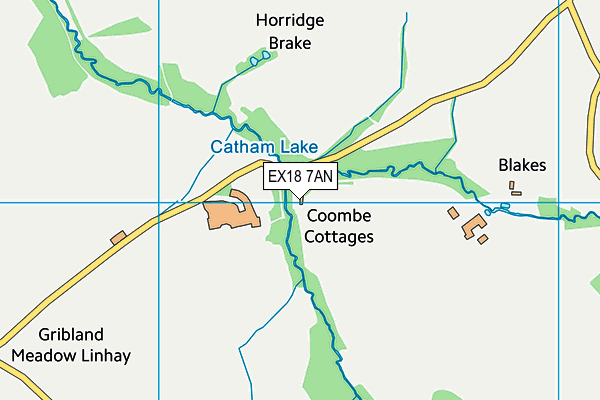 EX18 7AN map - OS VectorMap District (Ordnance Survey)