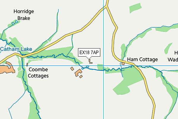 EX18 7AP map - OS VectorMap District (Ordnance Survey)