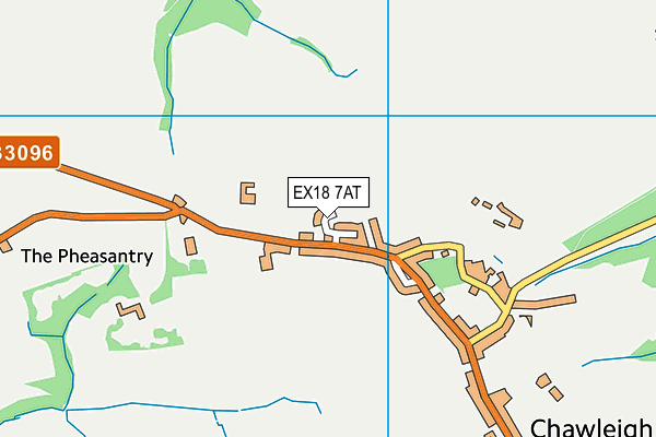 EX18 7AT map - OS VectorMap District (Ordnance Survey)