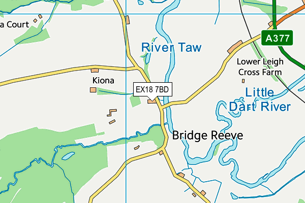 EX18 7BD map - OS VectorMap District (Ordnance Survey)