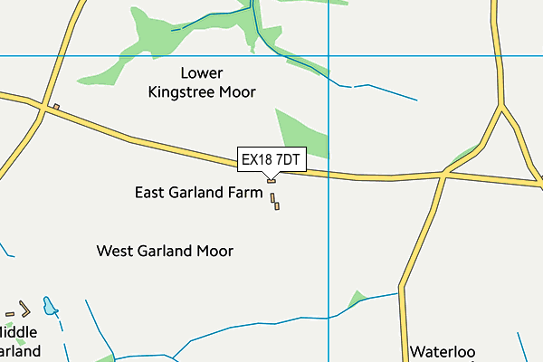 EX18 7DT map - OS VectorMap District (Ordnance Survey)
