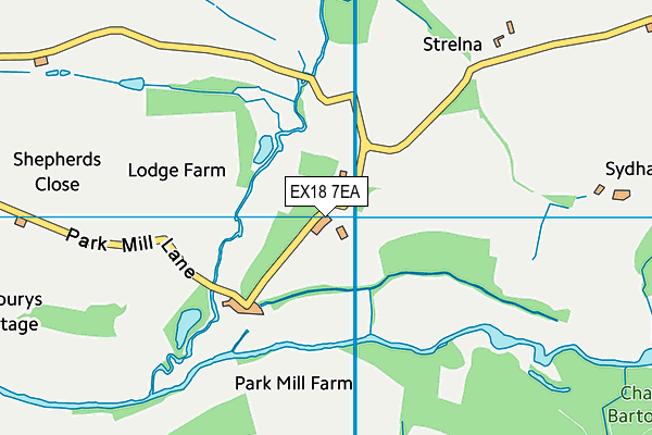 EX18 7EA map - OS VectorMap District (Ordnance Survey)