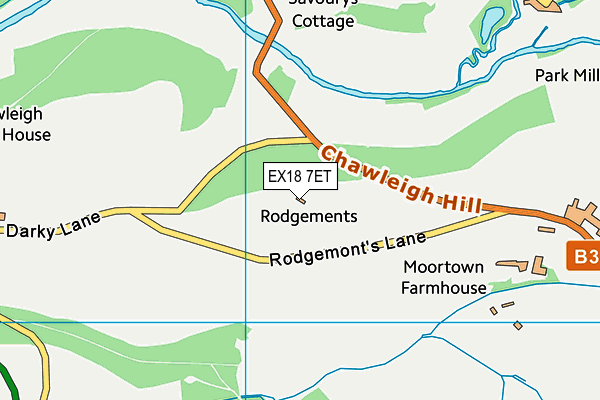 EX18 7ET map - OS VectorMap District (Ordnance Survey)