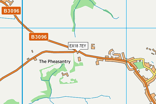EX18 7EY map - OS VectorMap District (Ordnance Survey)