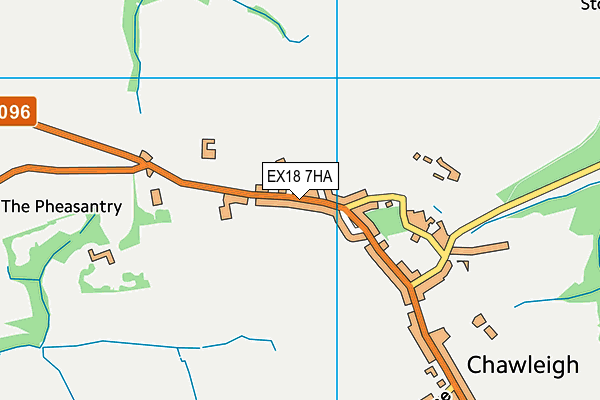 EX18 7HA map - OS VectorMap District (Ordnance Survey)
