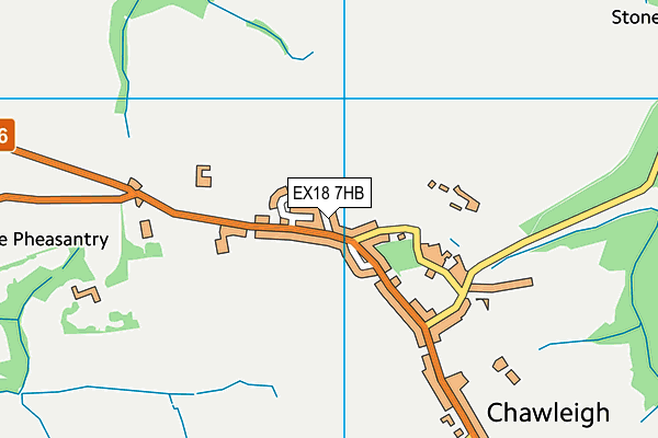 EX18 7HB map - OS VectorMap District (Ordnance Survey)