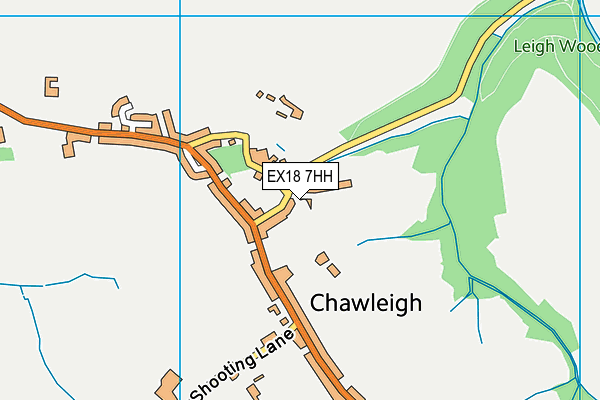 EX18 7HH map - OS VectorMap District (Ordnance Survey)