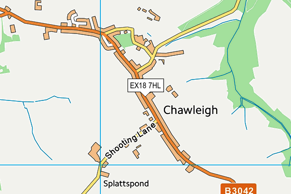 EX18 7HL map - OS VectorMap District (Ordnance Survey)