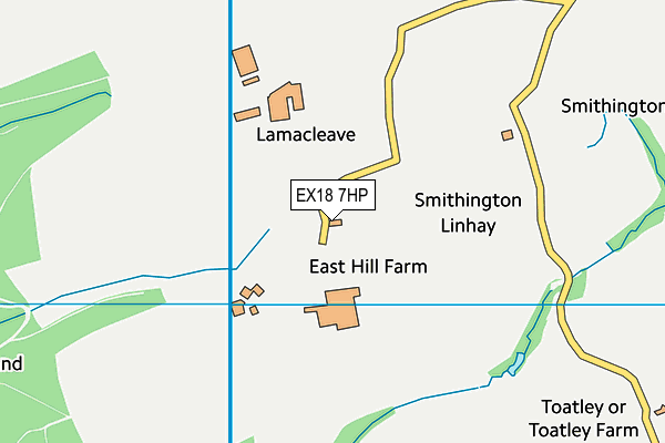 EX18 7HP map - OS VectorMap District (Ordnance Survey)