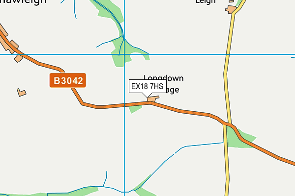 EX18 7HS map - OS VectorMap District (Ordnance Survey)