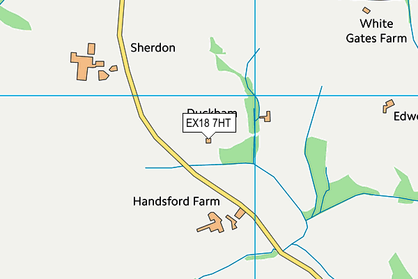 EX18 7HT map - OS VectorMap District (Ordnance Survey)