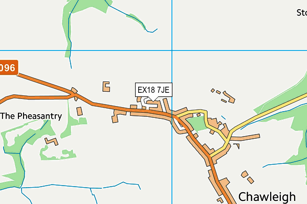 EX18 7JE map - OS VectorMap District (Ordnance Survey)