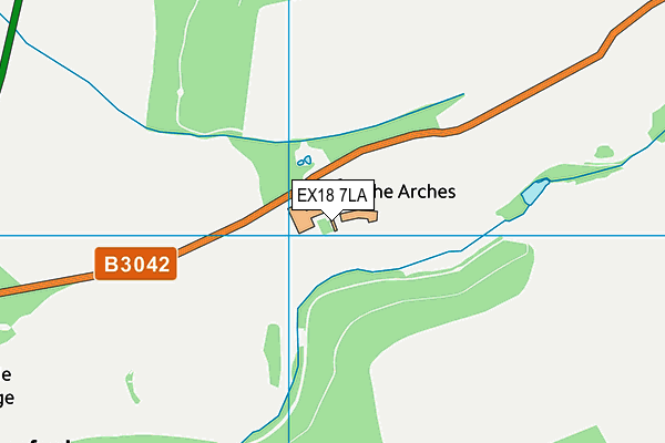 EX18 7LA map - OS VectorMap District (Ordnance Survey)