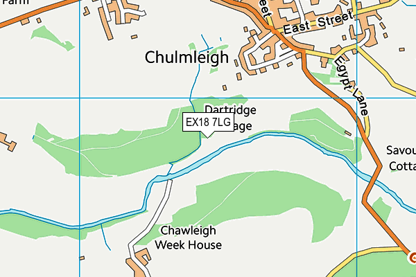 EX18 7LG map - OS VectorMap District (Ordnance Survey)