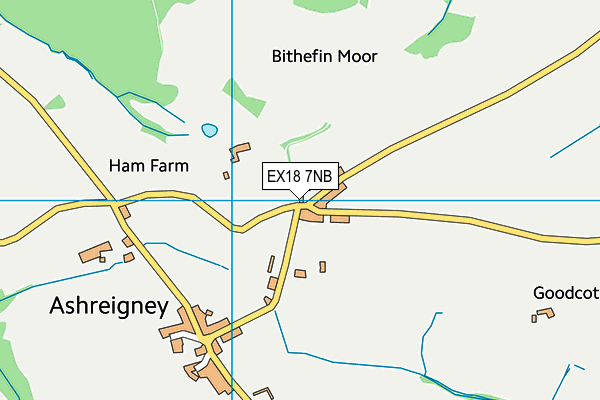 EX18 7NB map - OS VectorMap District (Ordnance Survey)