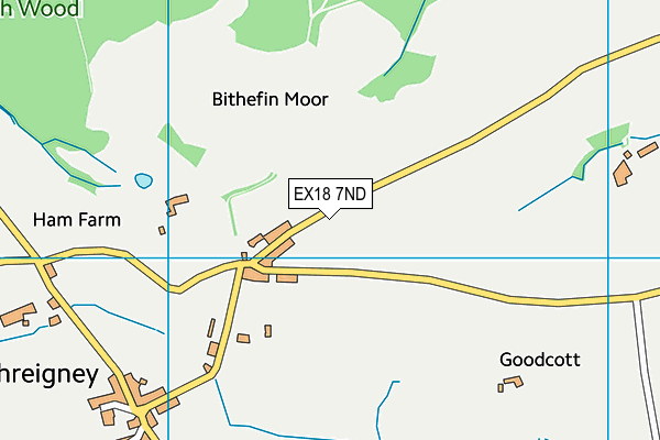 EX18 7ND map - OS VectorMap District (Ordnance Survey)